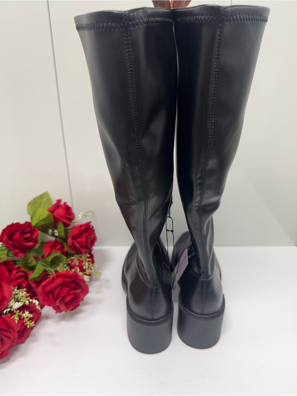 🖤NIB STRETCH PLATFORM KNEE BOOTS - Picture 5 of 6